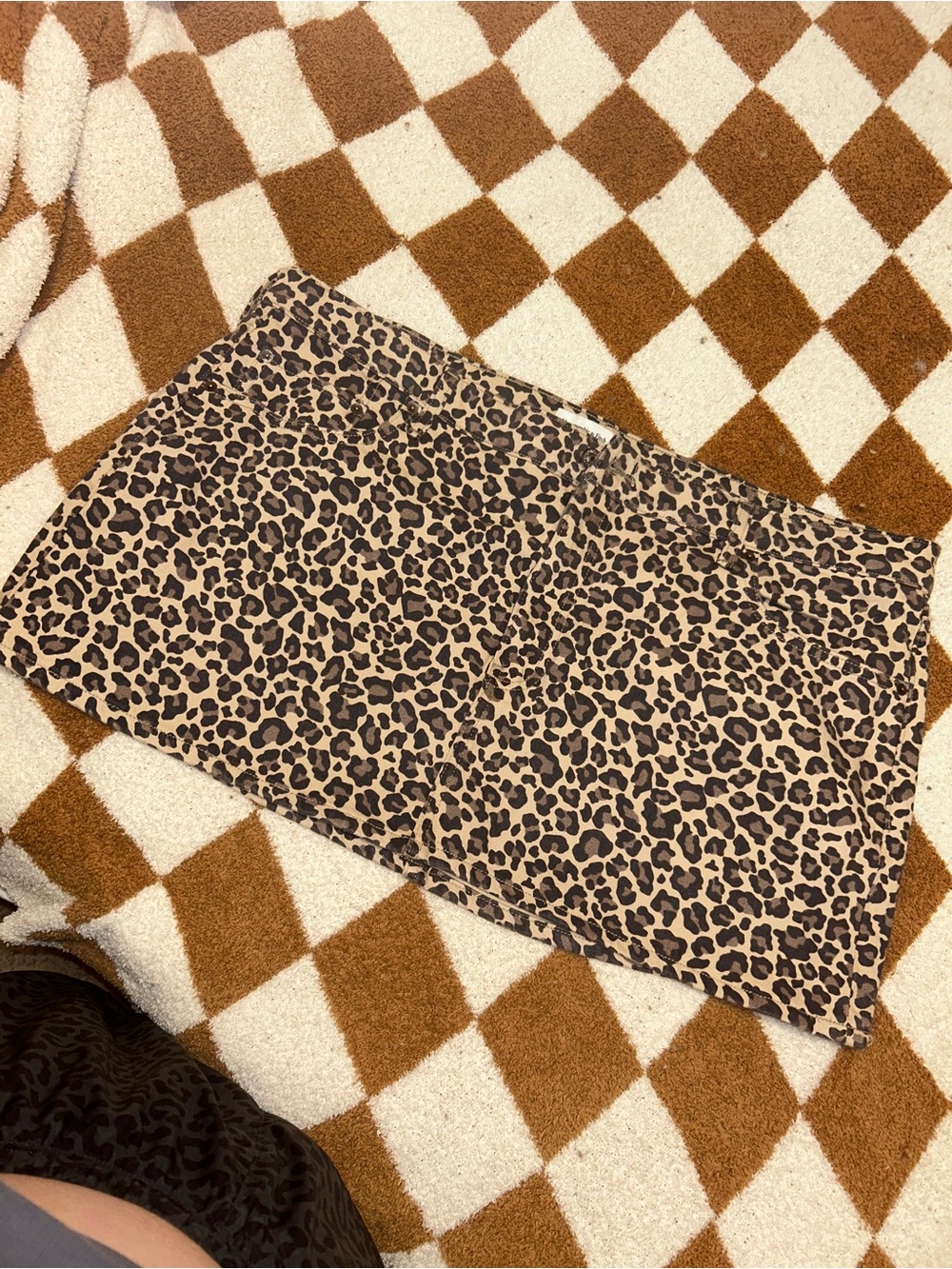 Abercrombie Leopard Print Mini Skirt - Brown Animal Print